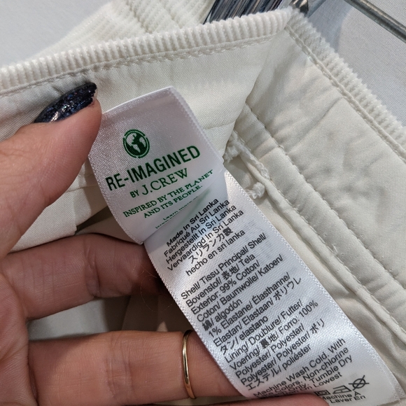 J.Crew Re-Imagined White Cotton Corduroy Skirt with Pockets Size 4 - Picture 10 of 10